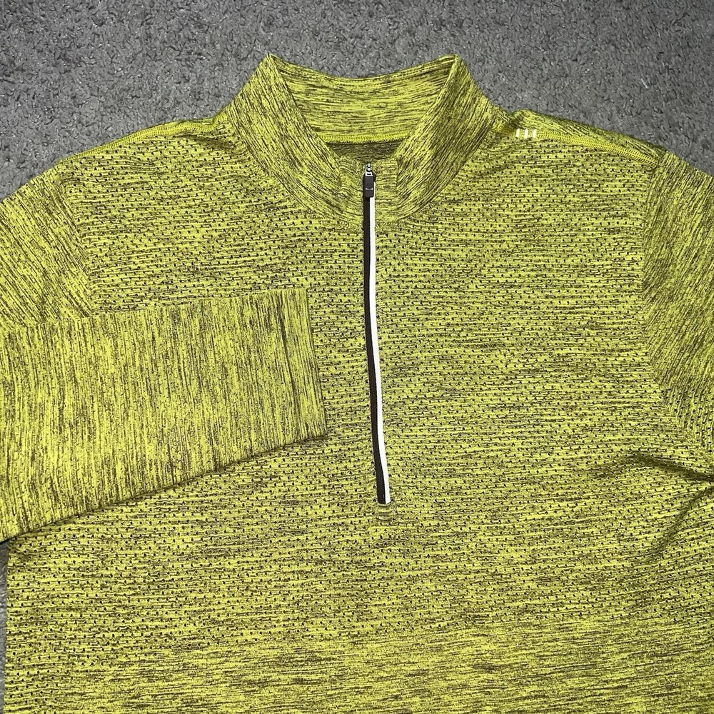 Lululemon Metal Vent Tech Midweight Half 1/2 Zip Jacket Sonic Yellow‎ Large